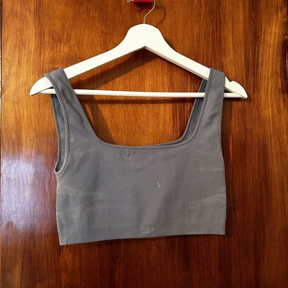 SET Active SculptFlex Box Cut Square Neck Sports Bra in Rain Blue Activewear - Picture 2 of 7